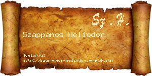 Szappanos Heliodor névjegykártya
